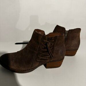 Born Bessie Boots | Dark Brown Leather | Size 8.5